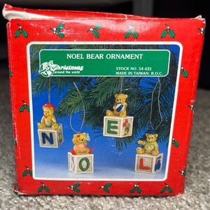 Christmas Around the World Noel Bear Ornament Set - Multicolor